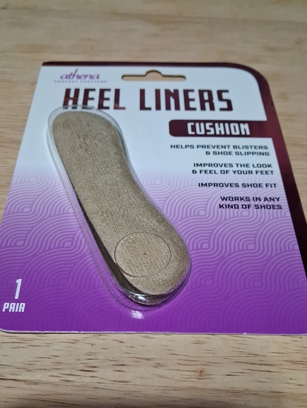 Athena Cushion Heel Liners in Gold and Tan
